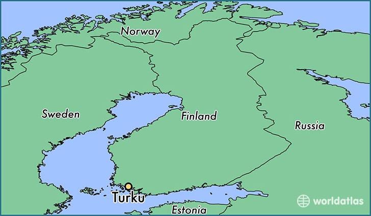 نقشہ کے turku فن لینڈ