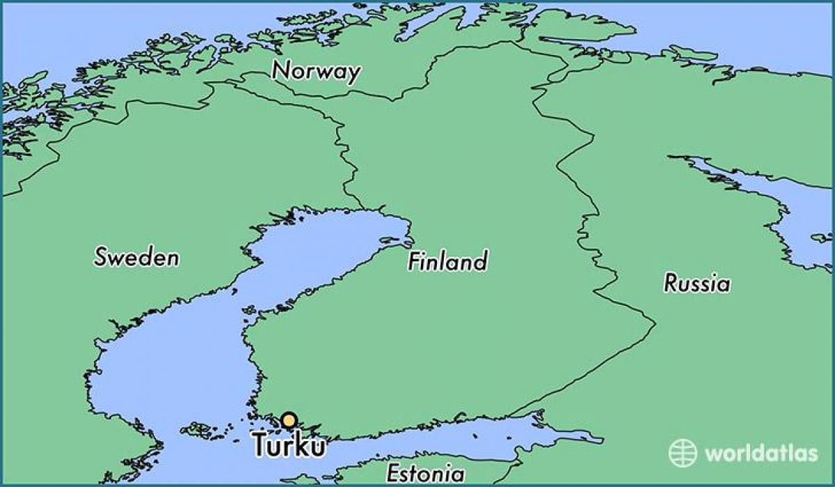 نقشہ کے turku فن لینڈ