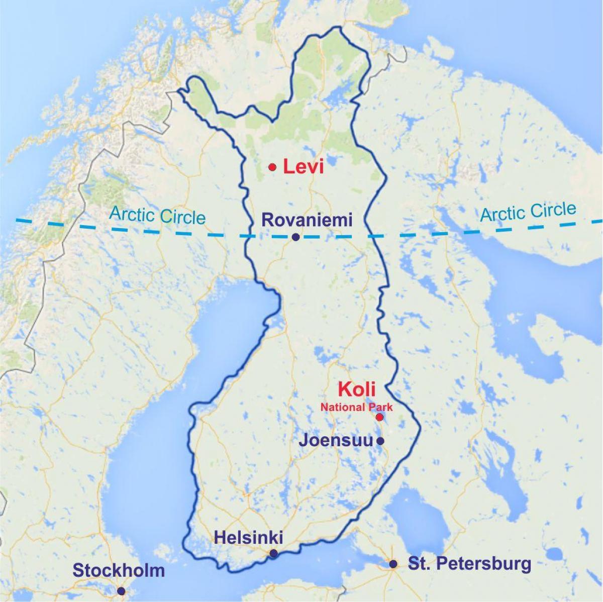 فن لینڈ لیوی کا نقشہ
