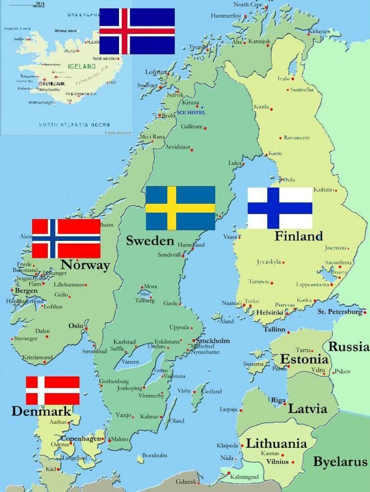 فن لینڈ میں دنیا کے نقشے