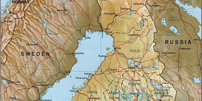 نقشہ فن لینڈ کے topographic