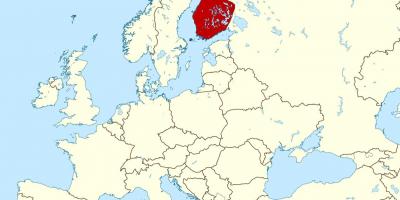 دنیا کے نقشے دکھا رہا ہے فن لینڈ