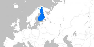 فن لینڈ پر یورپ کا نقشہ